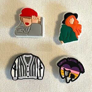 Set of 4 Taylor Swift Style Croc Shoe Charms-Taylor Swift Style Jibbitz-New!